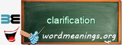 WordMeaning blackboard for clarification